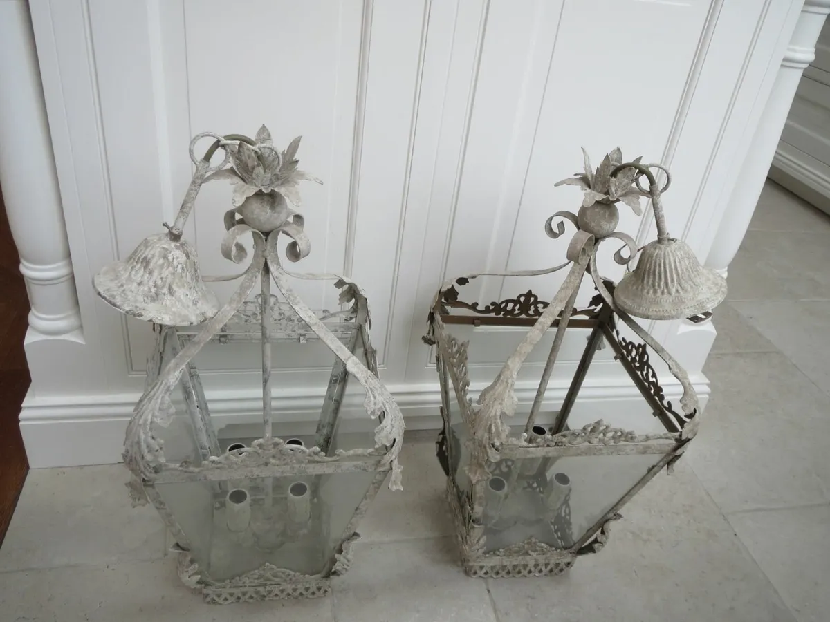 Rustic Country Iron Ceiling Light x2 - Image 3