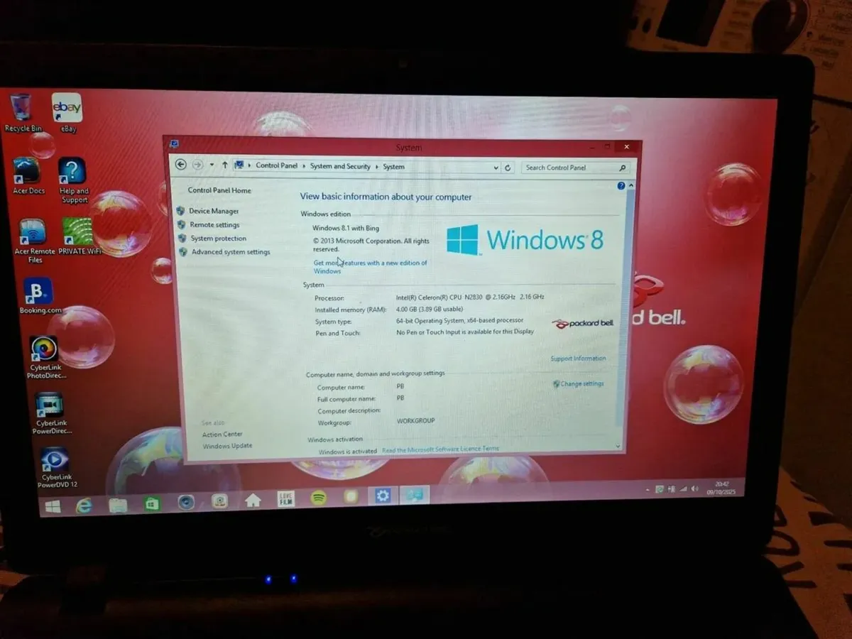 Packard Bell Laptop, EasyNote Z5WGM Intel Celeron - Image 1