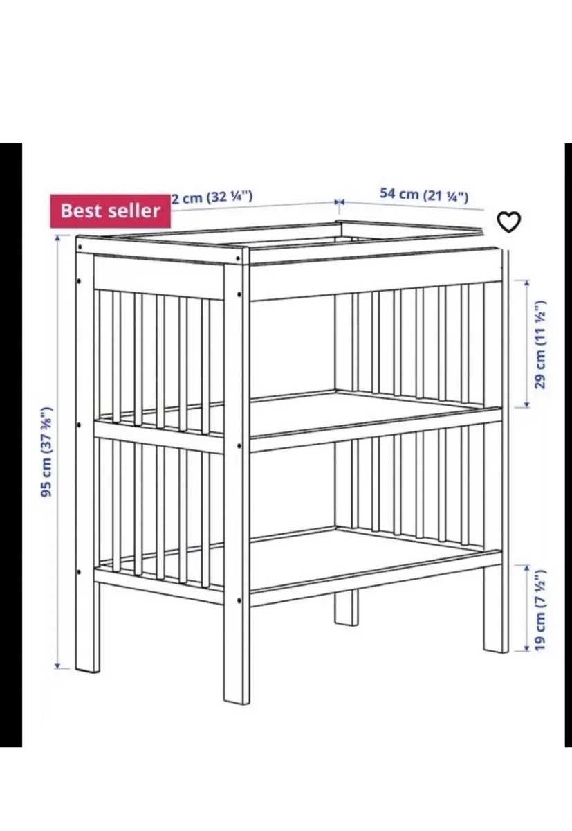 IKEA changing table and mamas papas mat - Image 1