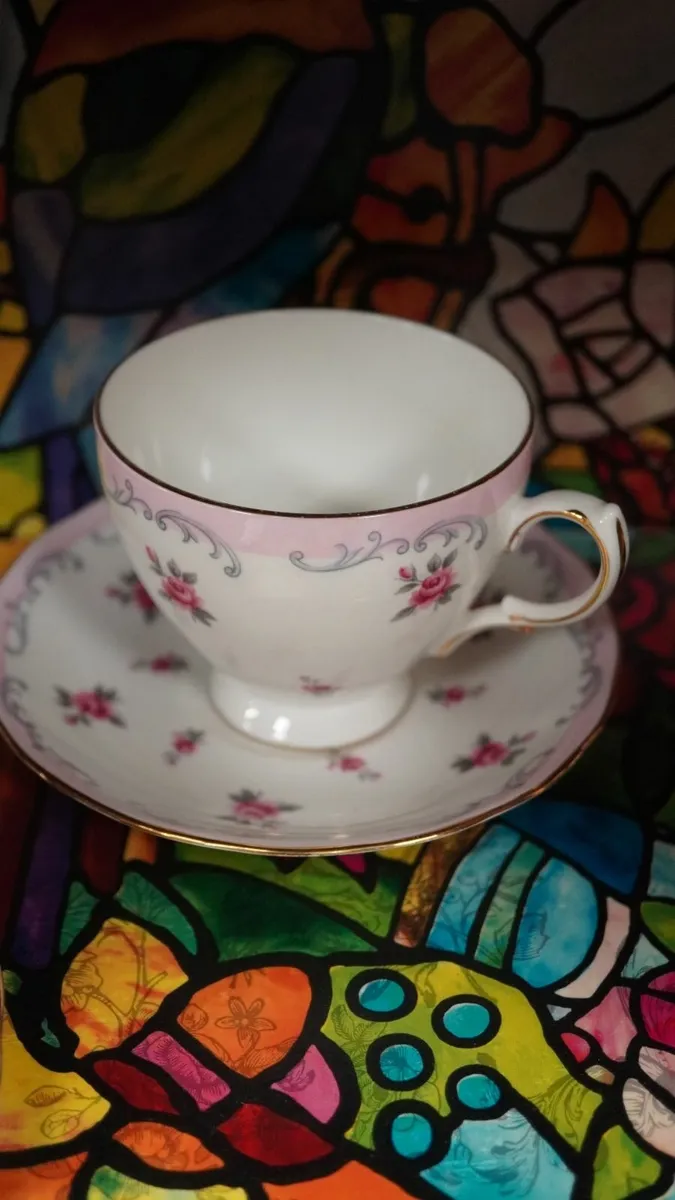 Queen Anne_Pink Rose_Bone China Tea Set_20 Pieces - Image 2