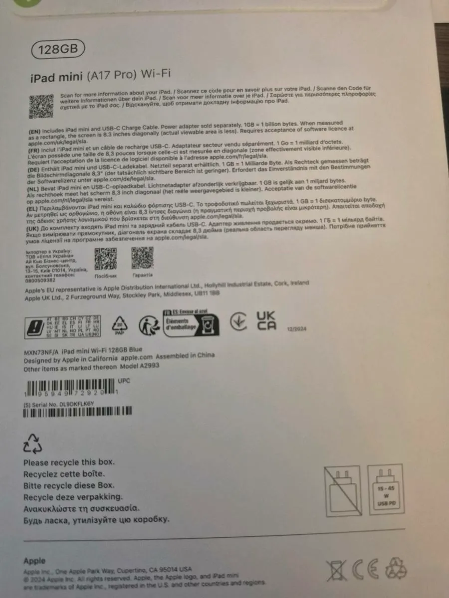 Ipad A17 pro mini 128gb. Never used - Image 3