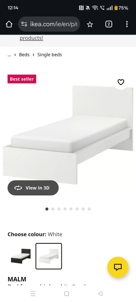 Single bed frame Malm - Image 1