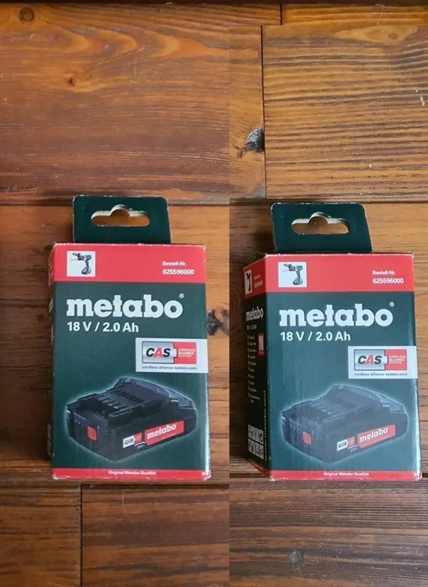 Metabo 2x18V Batteries + Air- Cooled Fast Charger - Image 1
