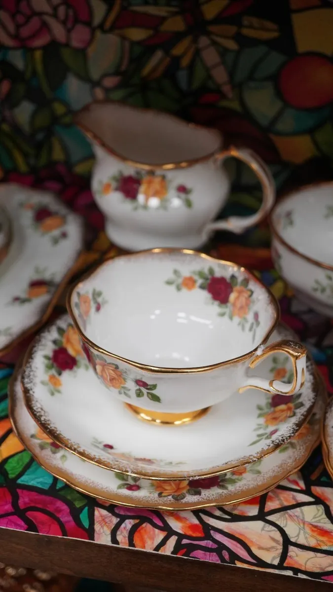 Arklow Rose & Gold_Fine Irish Bone China Tea Set - Image 4