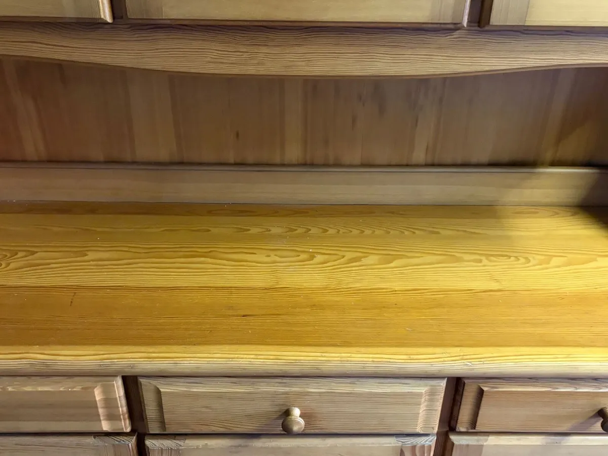 Solid Wood Dresser / Cupboard with Display Hutch - Image 2