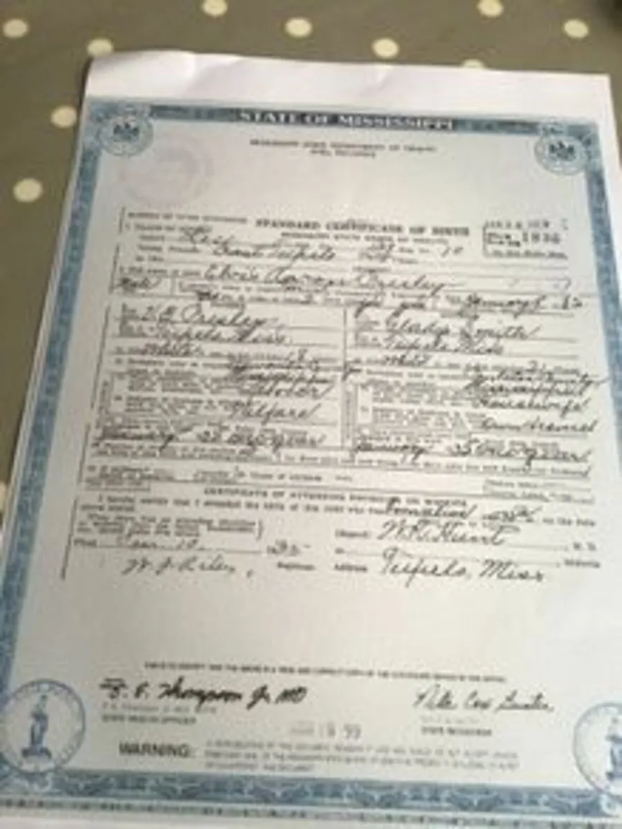 Elvis Memorabilia - Elvis’s Birth Certificate
