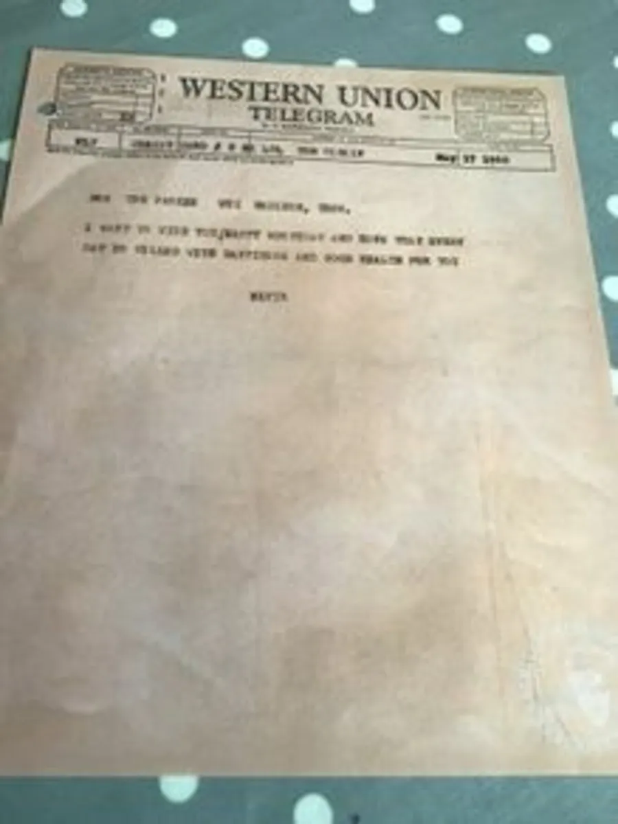 Rare Genuine Elvis Licensed Memorabilia- Telegram