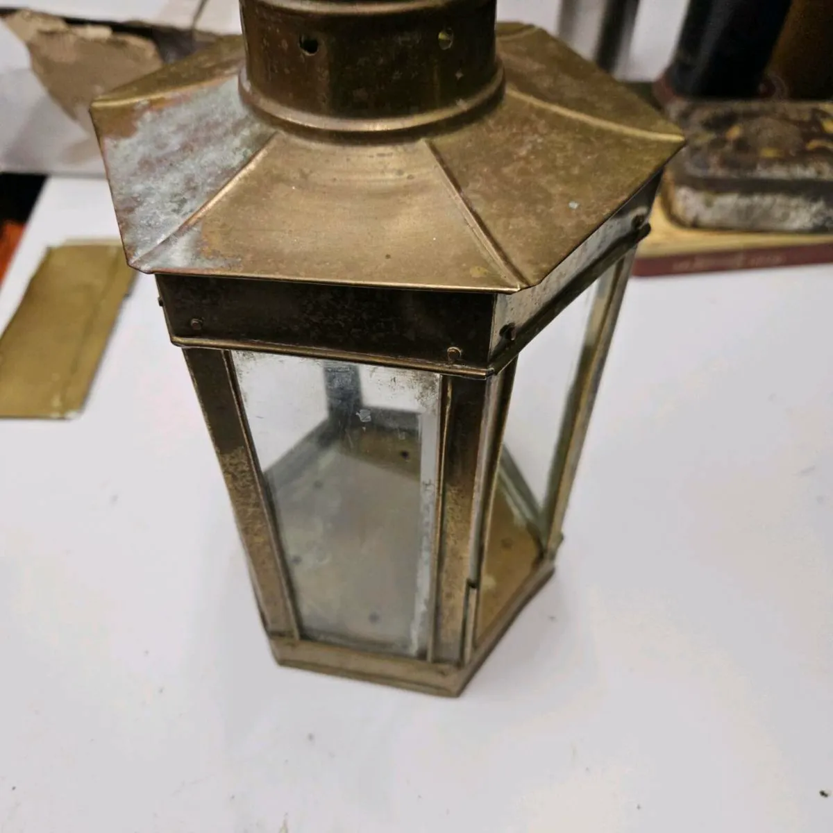 Antique Brass lantern - Image 3