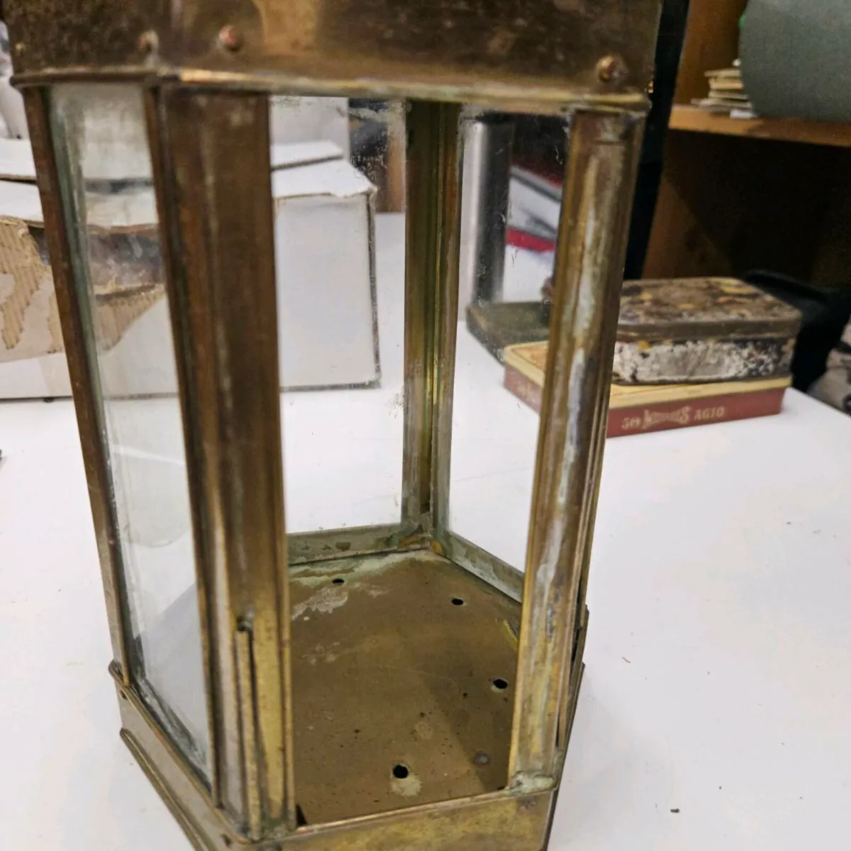Antique Brass lantern - Image 4