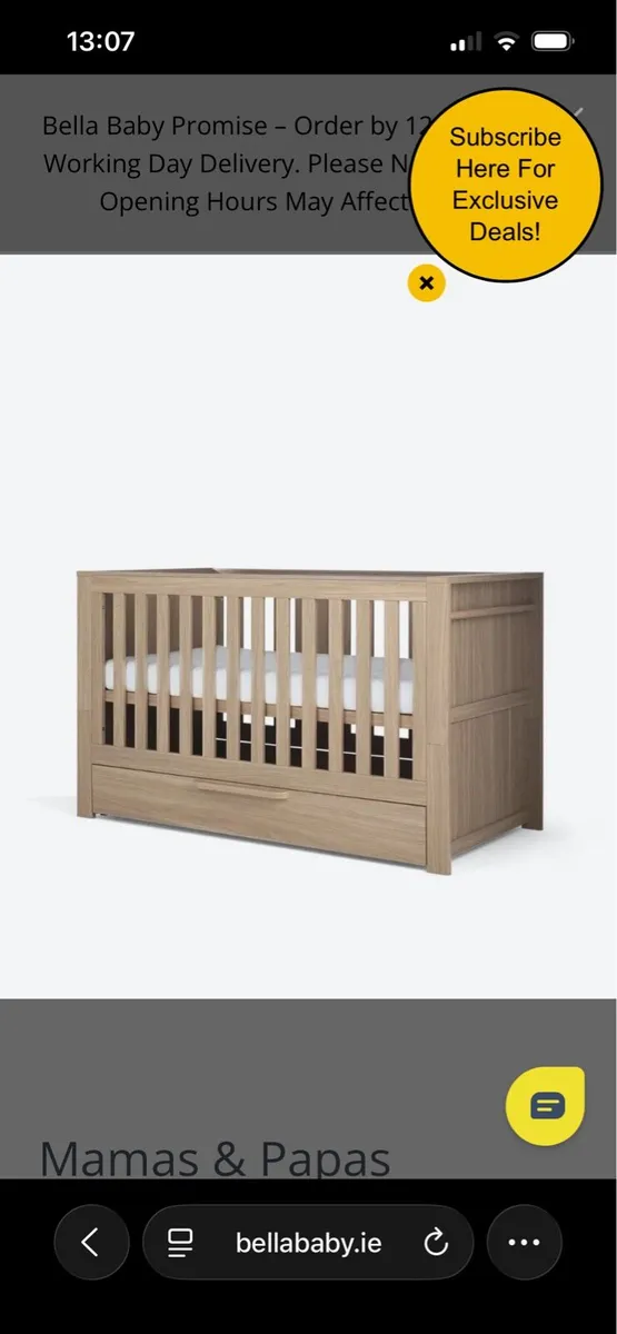 Mamas & Papas Franklin cot bed - Image 4