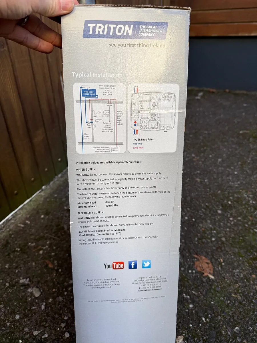 Triton T90SR pumped electric shower - Image 3