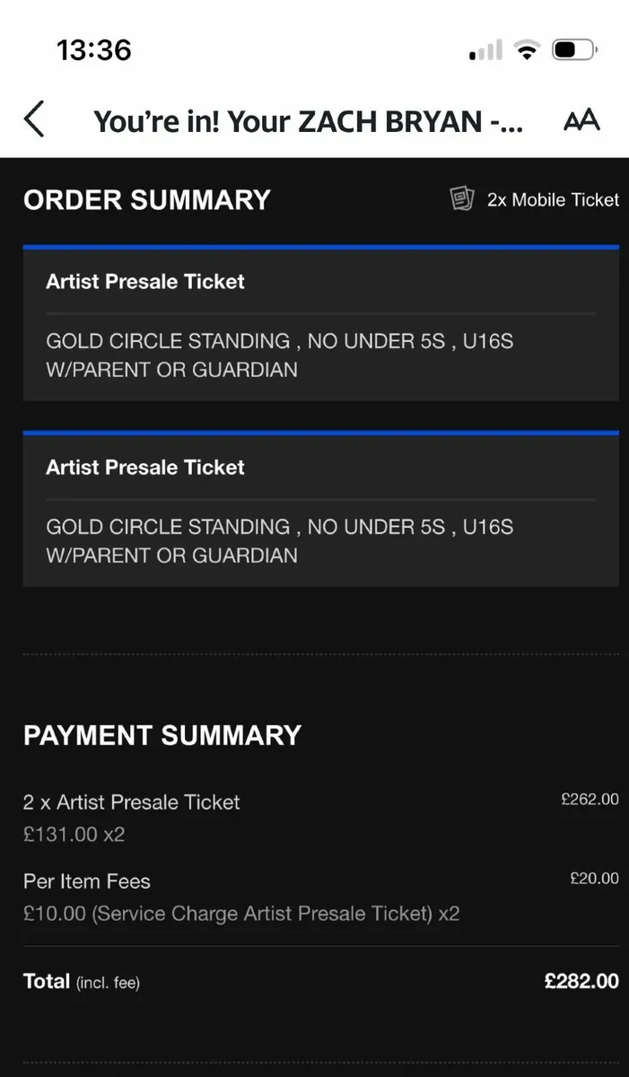 Zach Bryan Concert Tickets Belfast 23rd June 2026 - Image 1