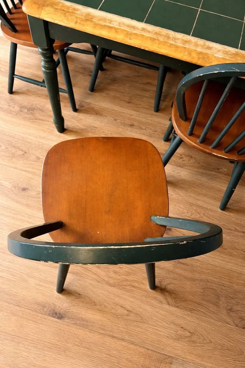 Solid Wood Table & 6 Chairs – Tile Top - Image 3