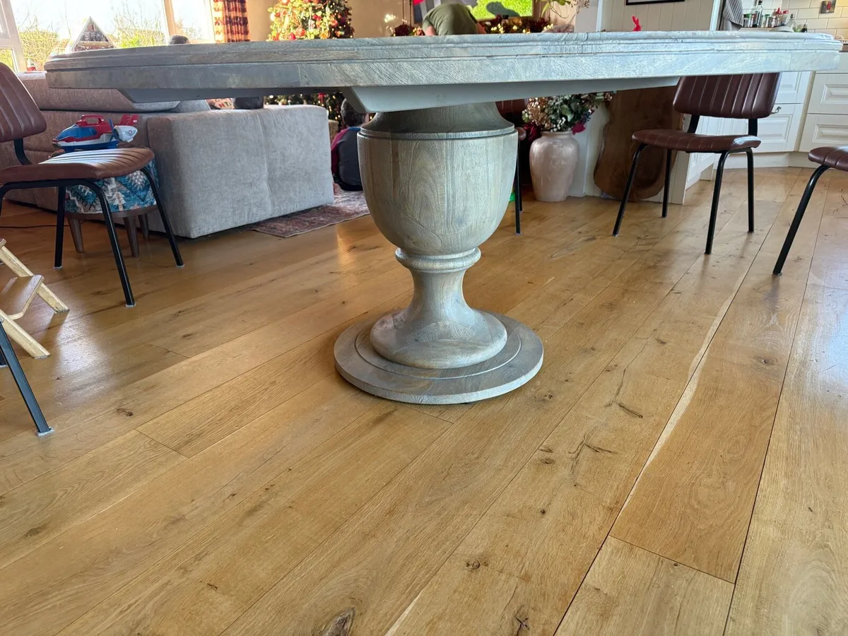 Ashwick 162cm Round Mango Wood Dining Table - Image 4