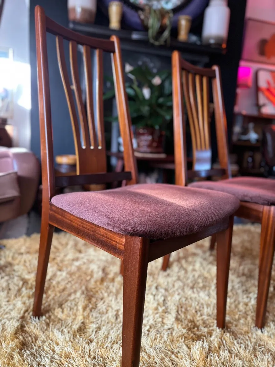 Mid Century Dining Chairs x 4 - Image 3