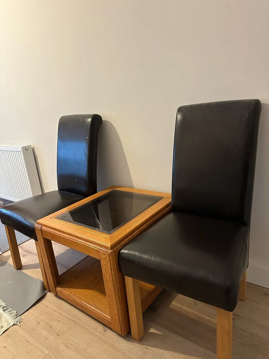 Coffee table with 2 chairs - Image 2