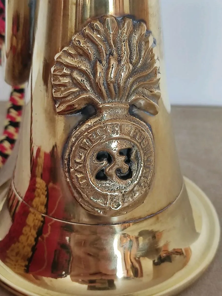 Vintage Style Brass Bugle with Braided Cord - Image 2