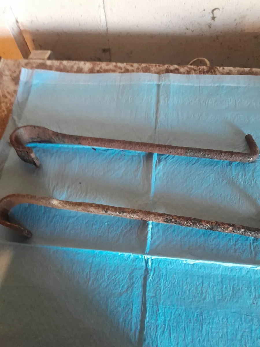 Two vintage fire crane pot hooks - Image 4