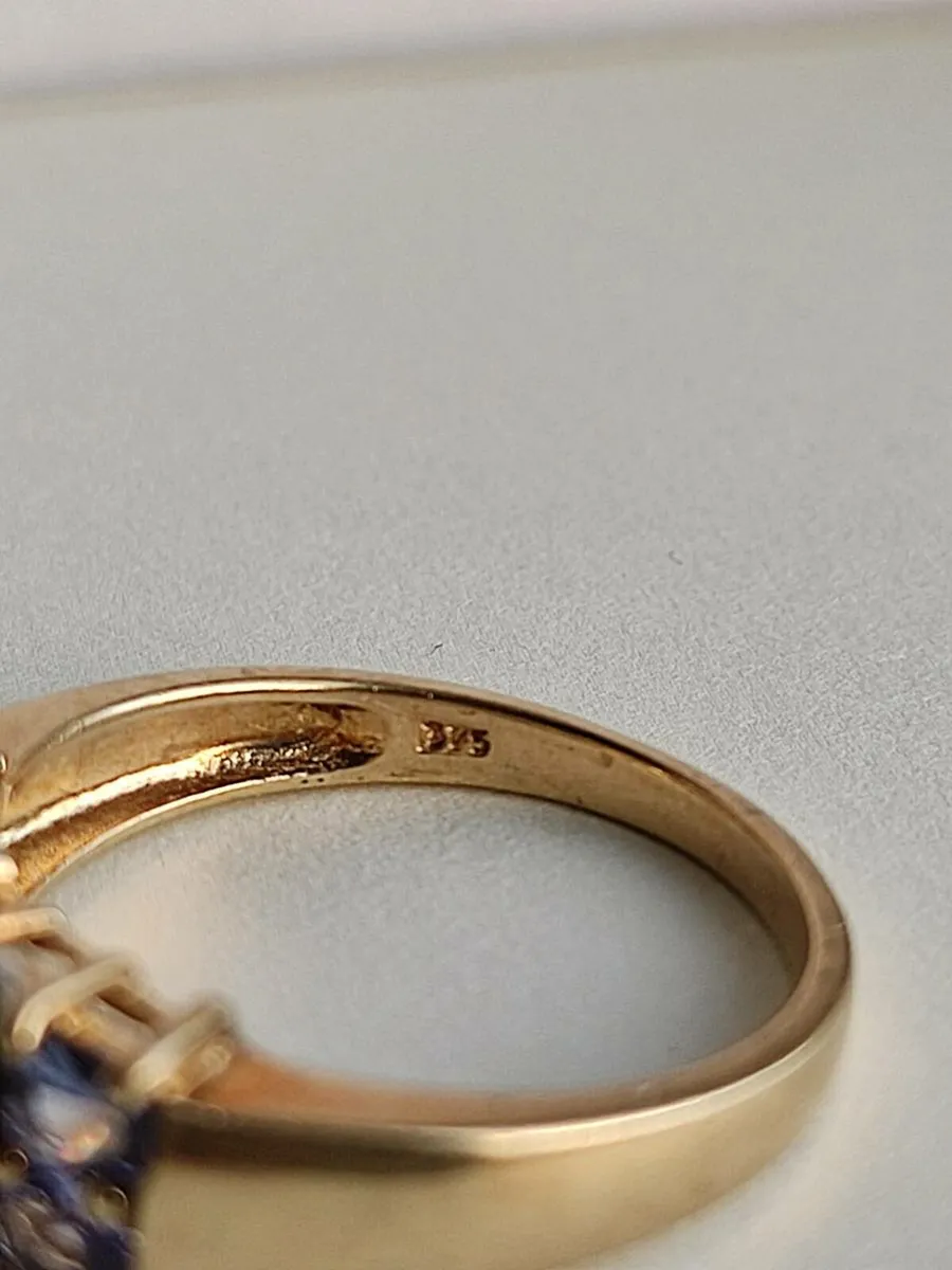 Vintage 9ct yellow gold, Diamonds, Tanzanite - Image 4