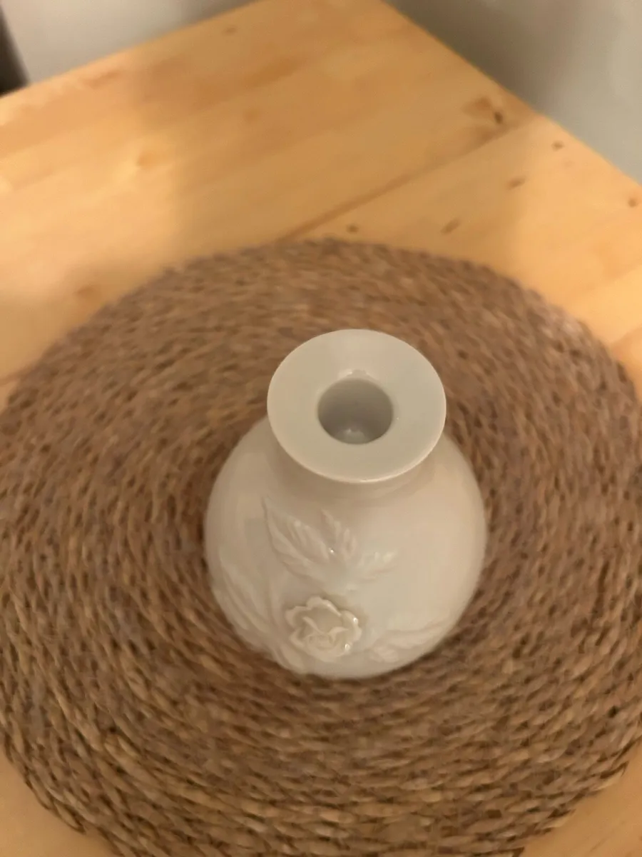 Belleek Rose Candle Holder - Image 2