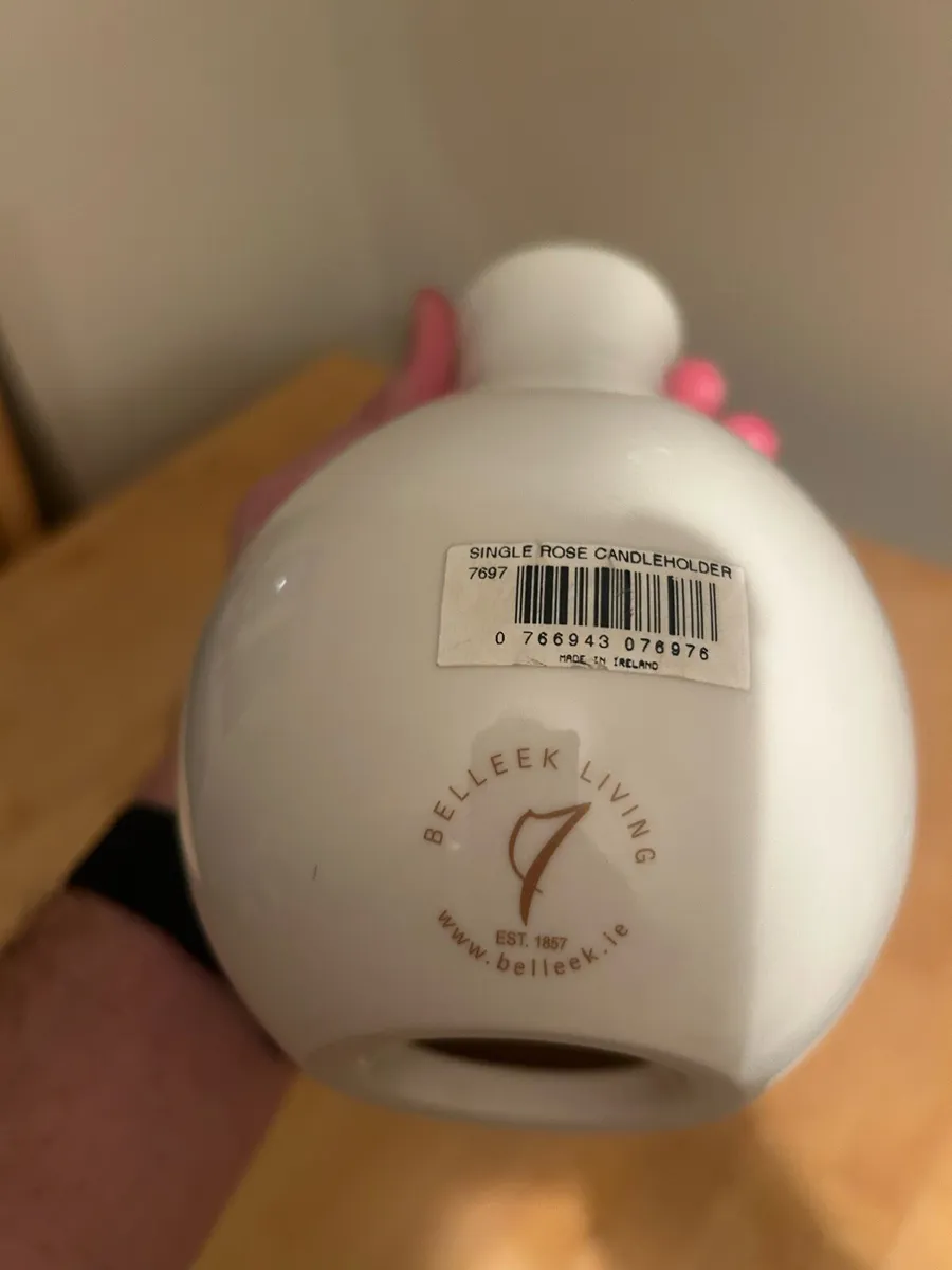 Belleek Rose Candle Holder - Image 4