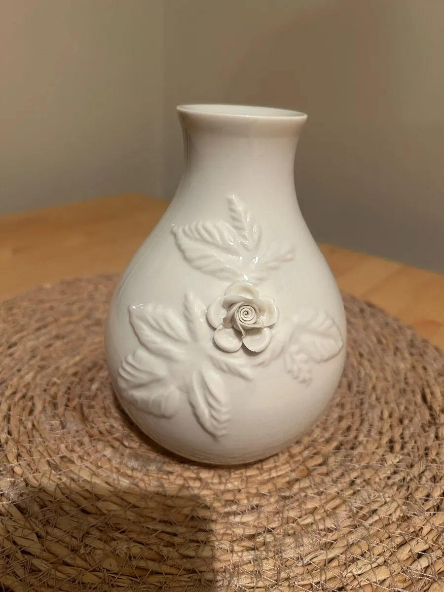 Belleek Rose Candle Holder - Image 1