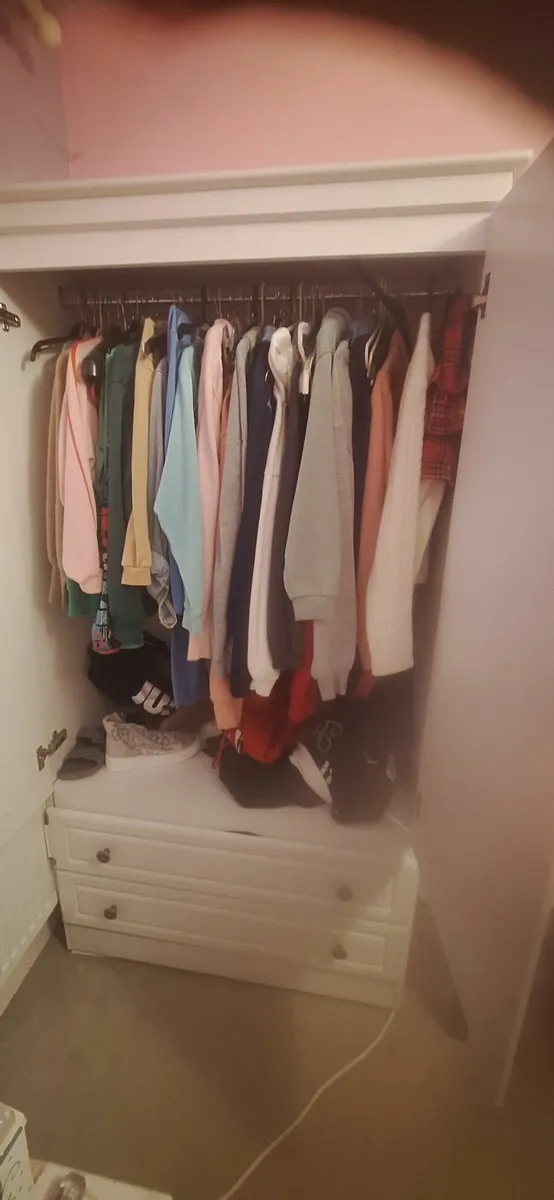 2 door white wooden wardrobe - Image 2