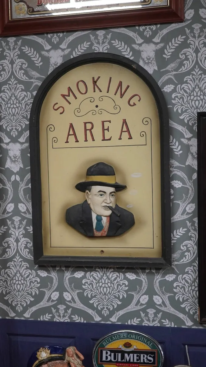 Smoking Area_3D Pub Wall Sign - Image 1