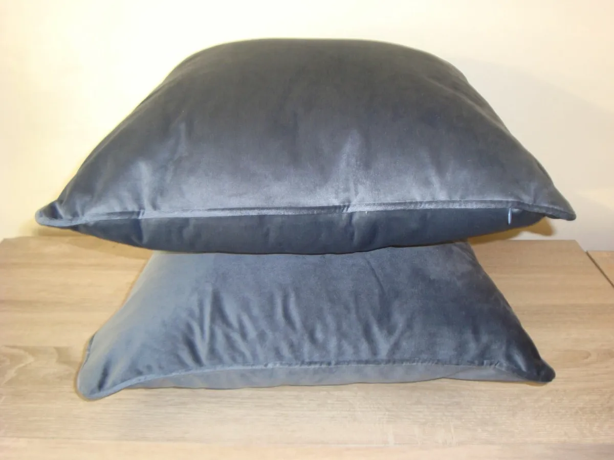 TWO cushions charcoal grey - Image 2