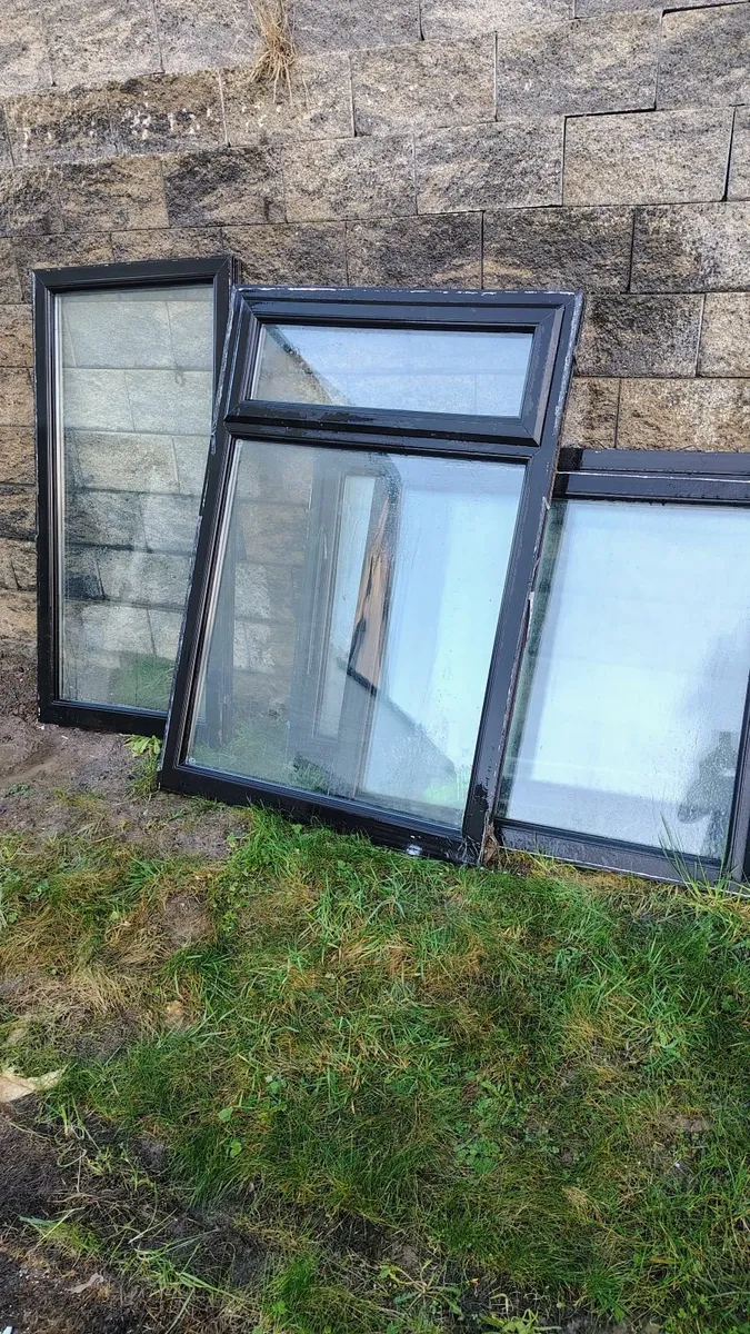 Free to Collect PVC Windows x4 Double Glazed Black - Image 1