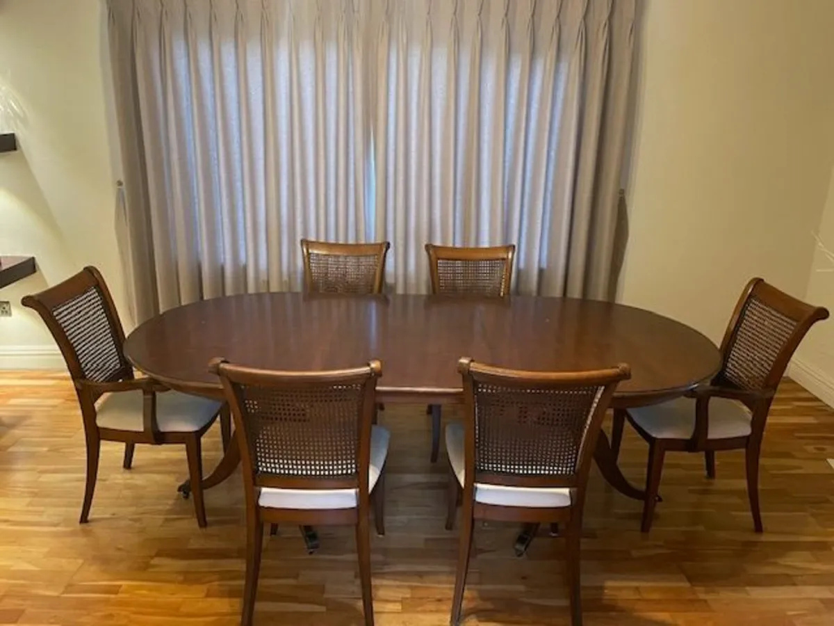 Mahogany Dining Table & 6 Chairs - Image 1