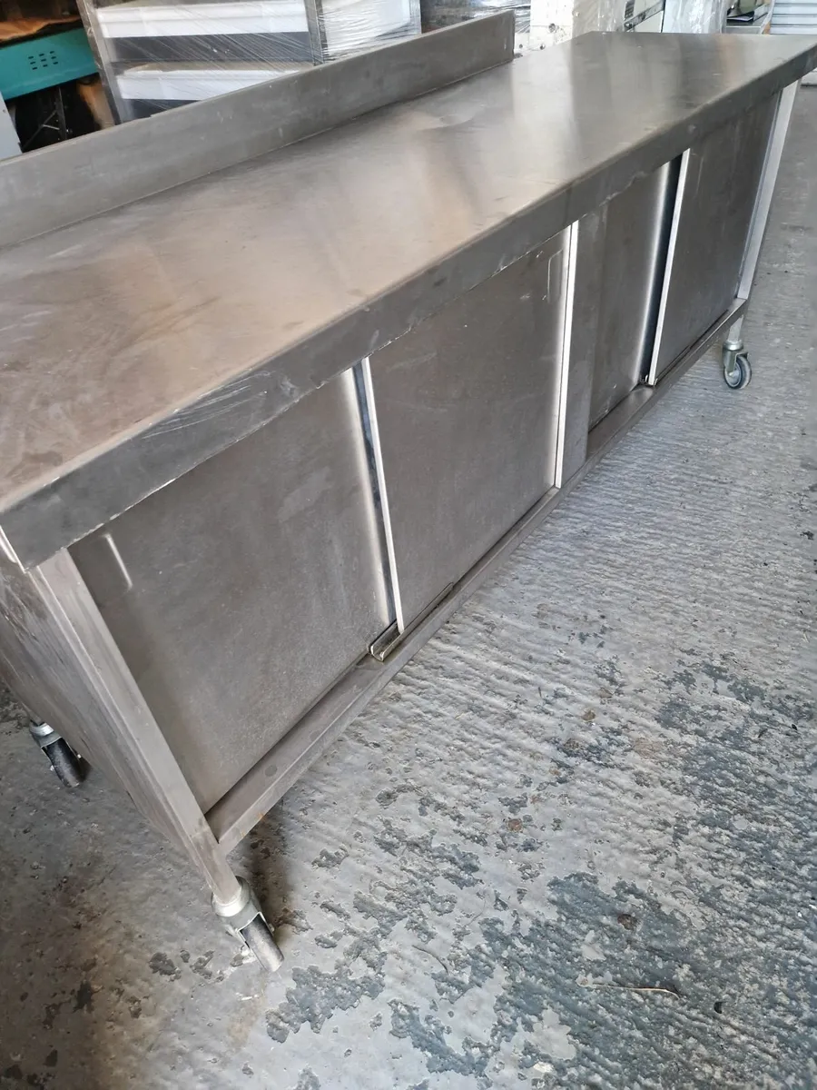 4 door stainless steel cabinet - Image 4