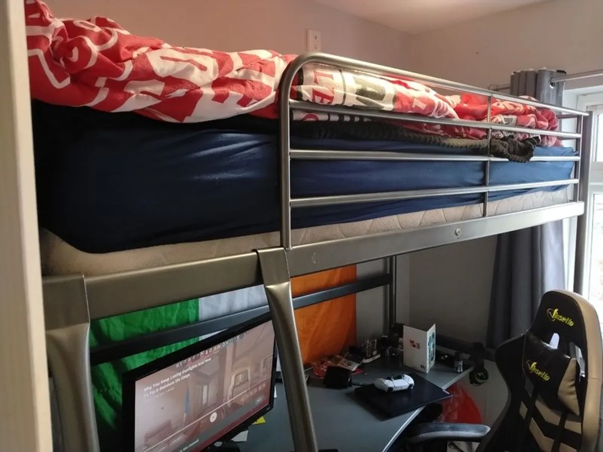 High sleeper bed with large desk - Image 3