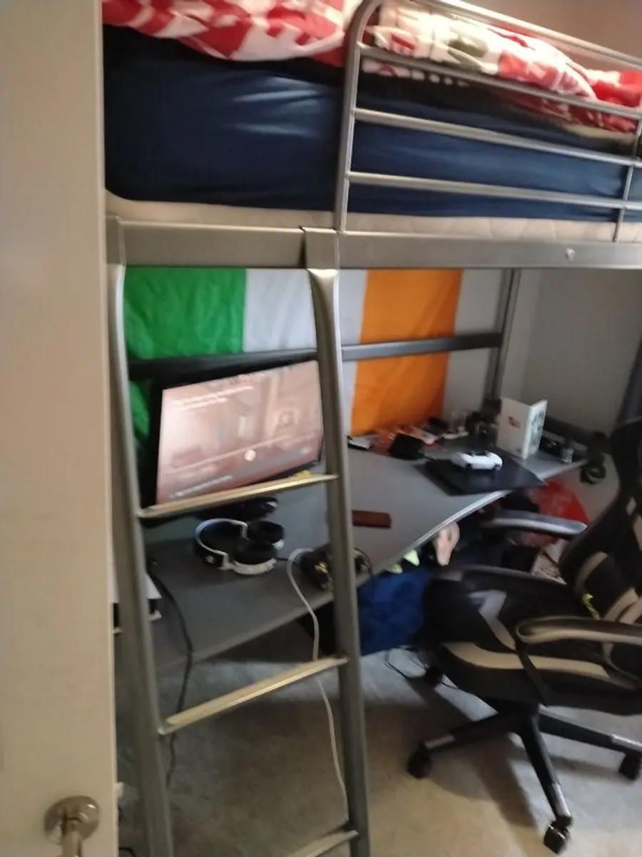 High sleeper bed with large desk - Image 4