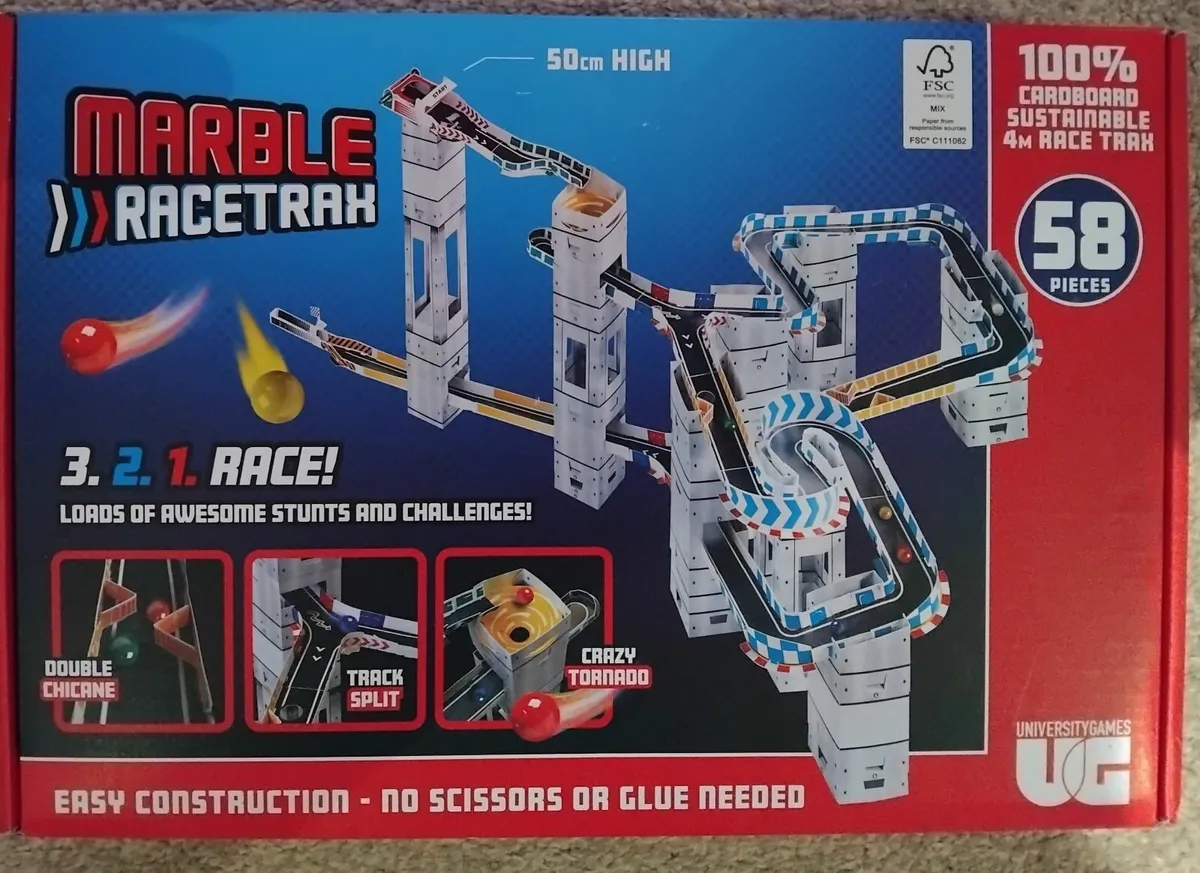 New in Box, Marble Racetrax 58 Piece - Image 1