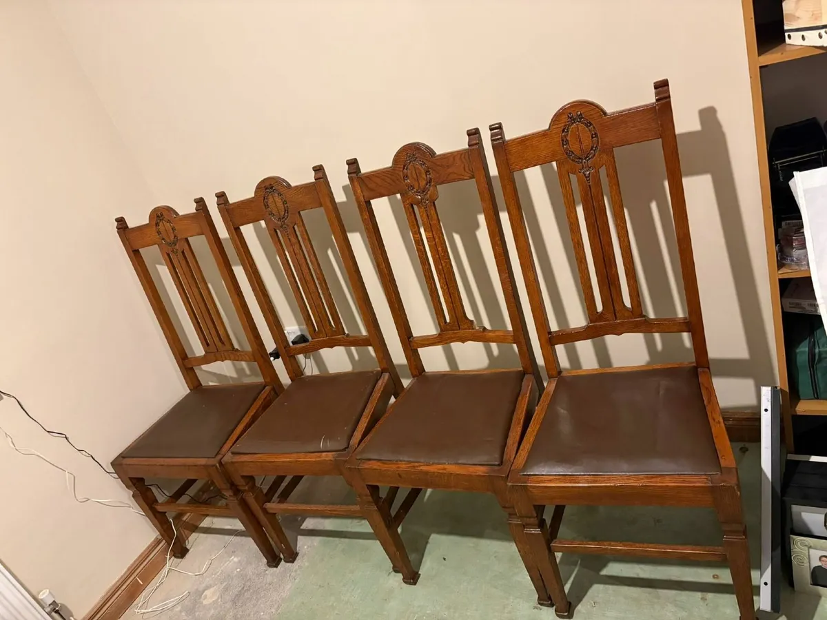 4 Antique chairs - Image 1