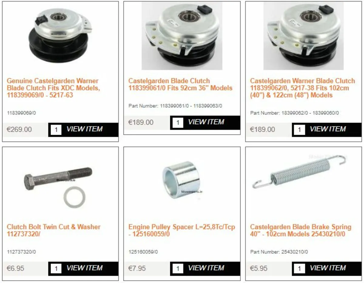 Genuine Castelgarden Mountfield Stiga Alpina Parts - Image 4