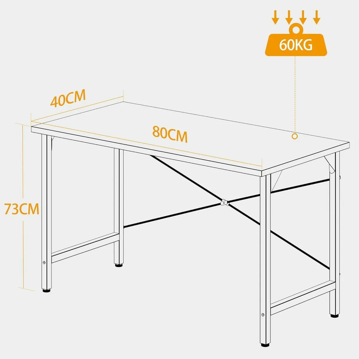 80 x 40 cm Computer Desk, Office Table Study - Image 4