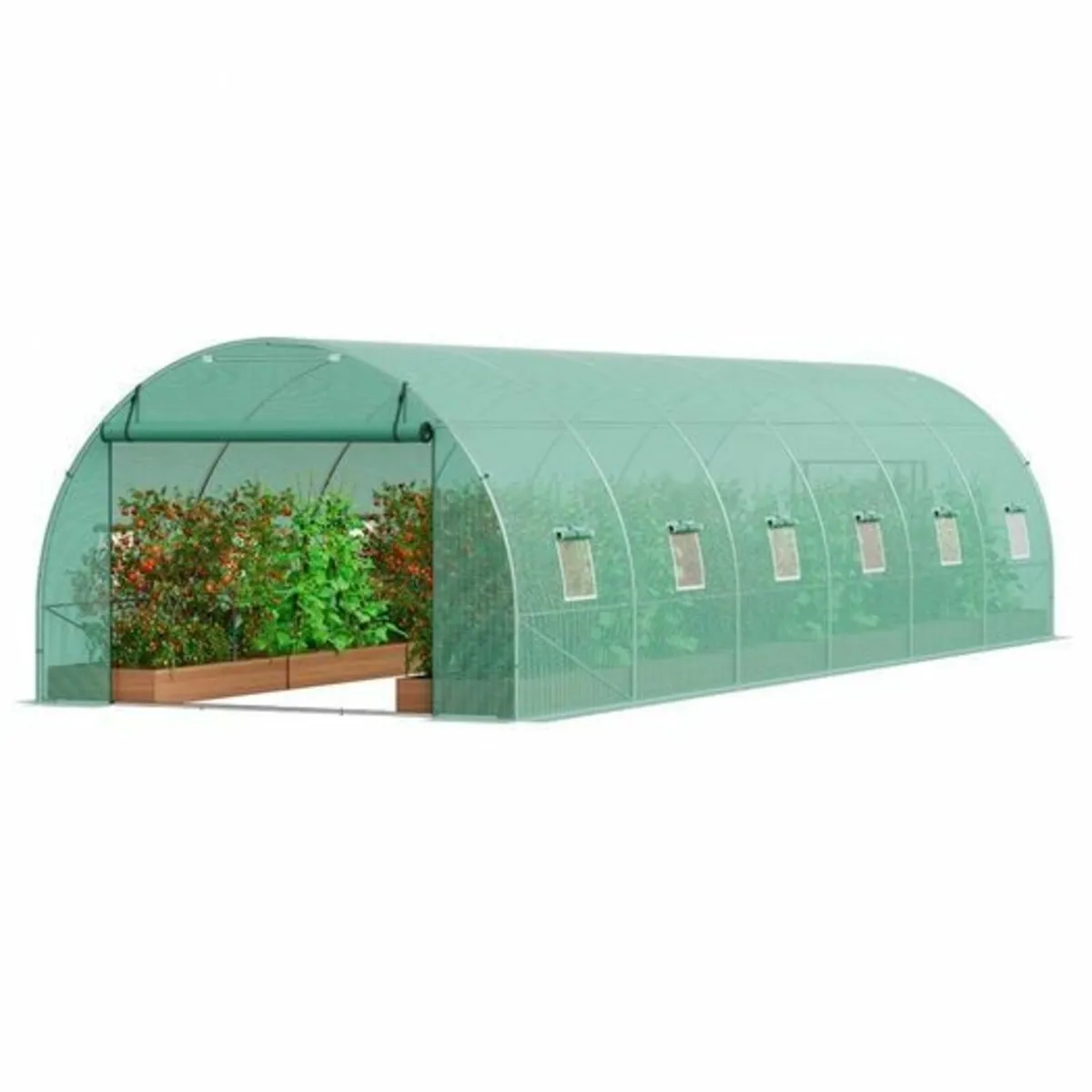 Walk-in Greenhouse Polytunnel 20 × 10 × 7 ft - Image 1