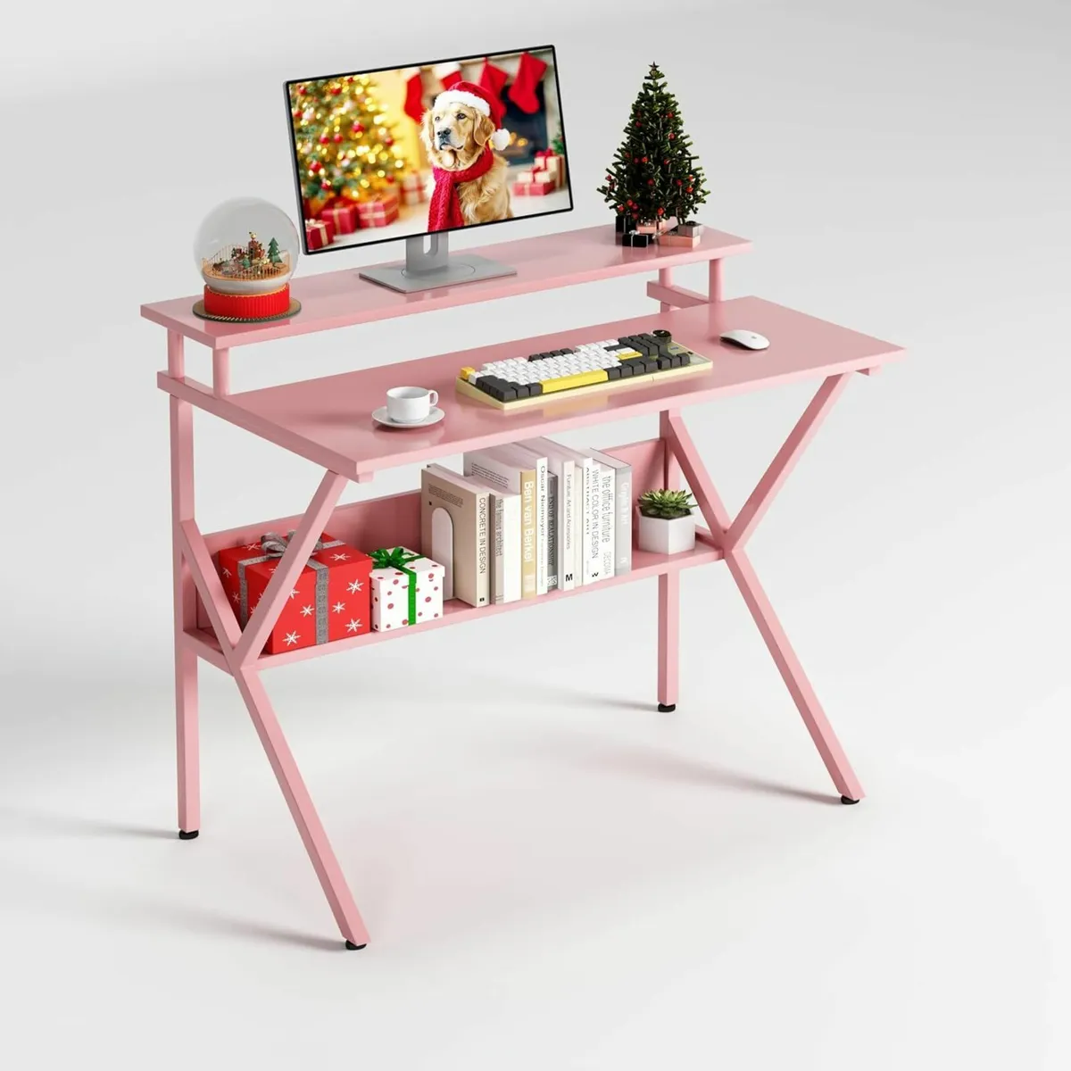Computer Home Office Desk Home, Pink 70cm - Image 1