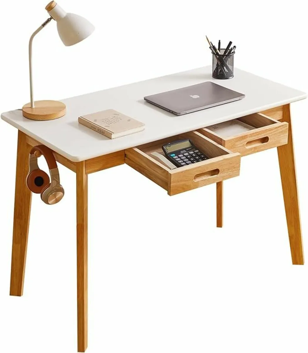 Computer Desk Dining table Table Drawer 100x50cm - Image 3