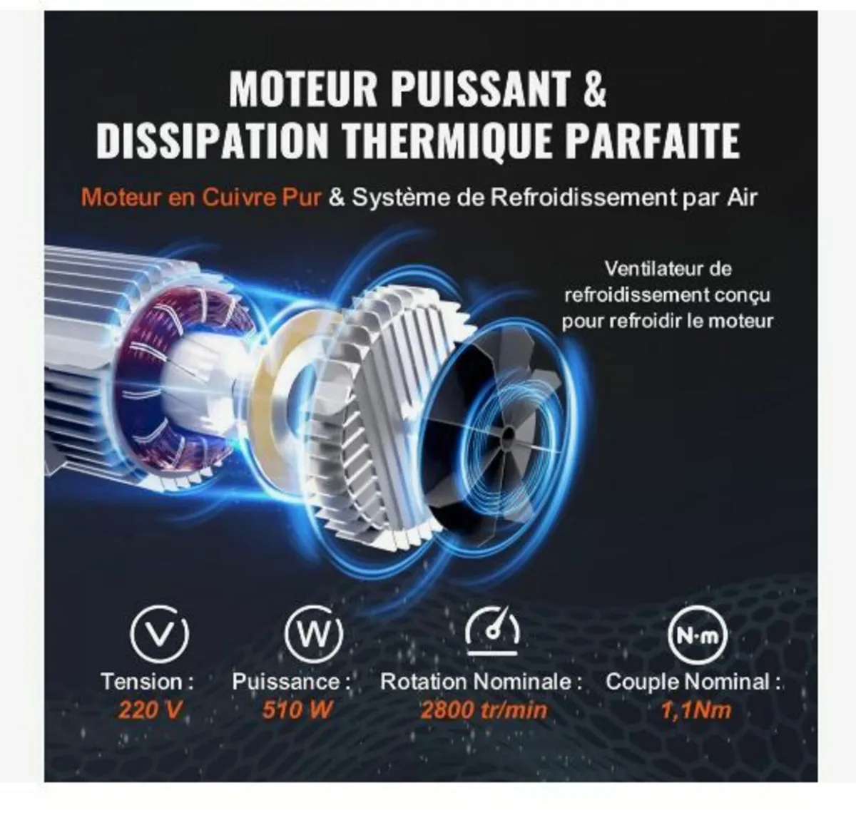 Electric Hoist, 249.5 kg Lifting Capacity, 510W - Image 4