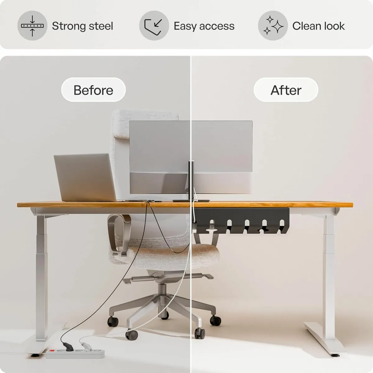 Cable Management Under Desk Easy mounting - Image 3