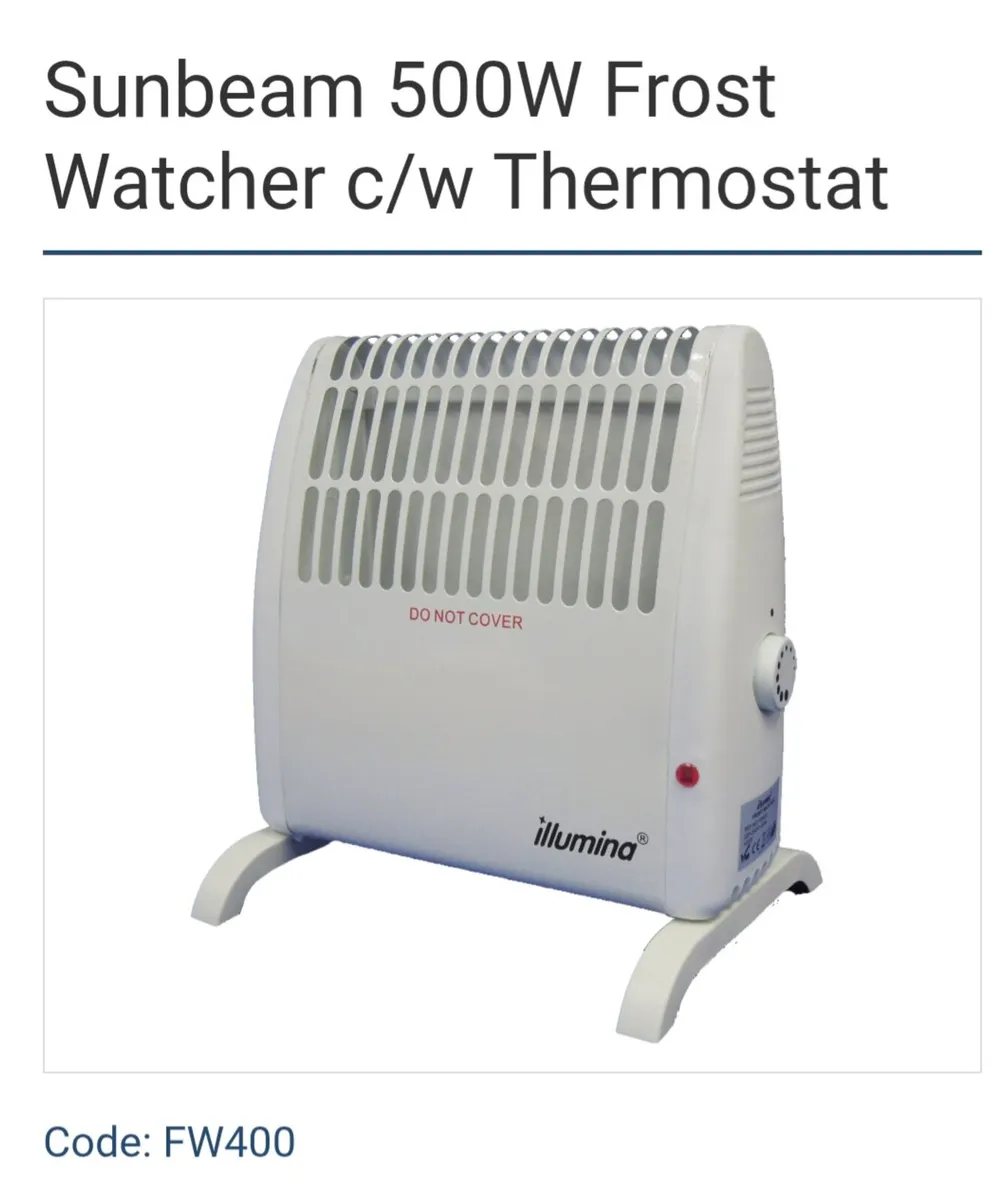 Sunbeam 500W Frost Watcher c/w Thermostat - Image 1