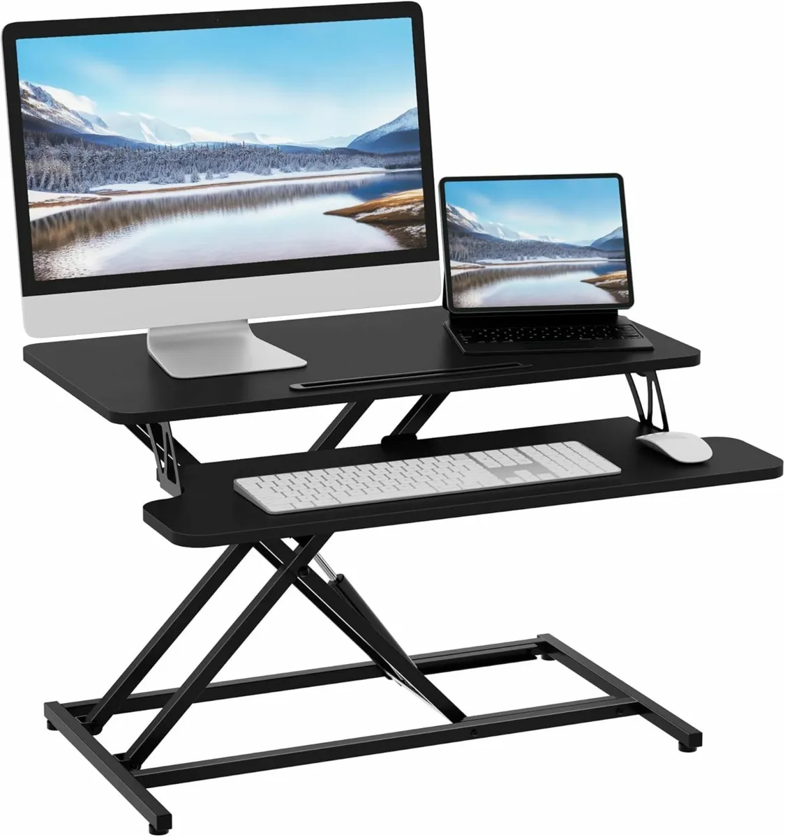 Standing Desk Converter 80cm Wide Height Adjust - Image 1