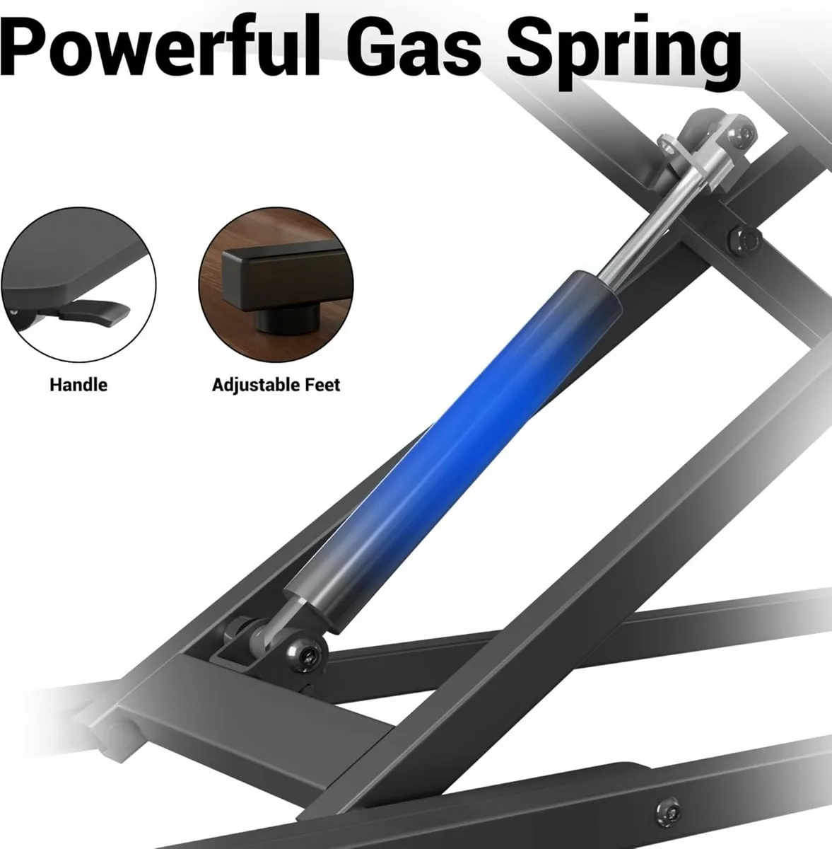 Standing Desk Converter 80cm Wide Height Adjust - Image 4