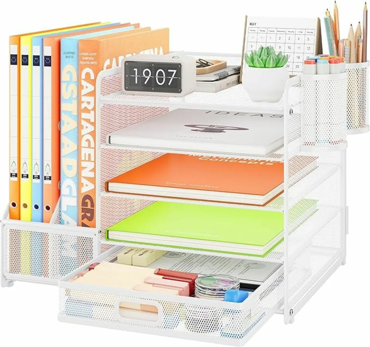 Desk Organiser File 5 Tier Desk Tidy Organiser - Image 3