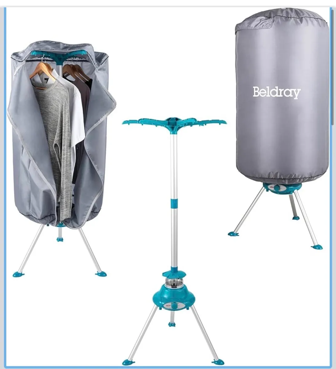 Electric Heated Clothes Airer/dryer with Cover - Image 1