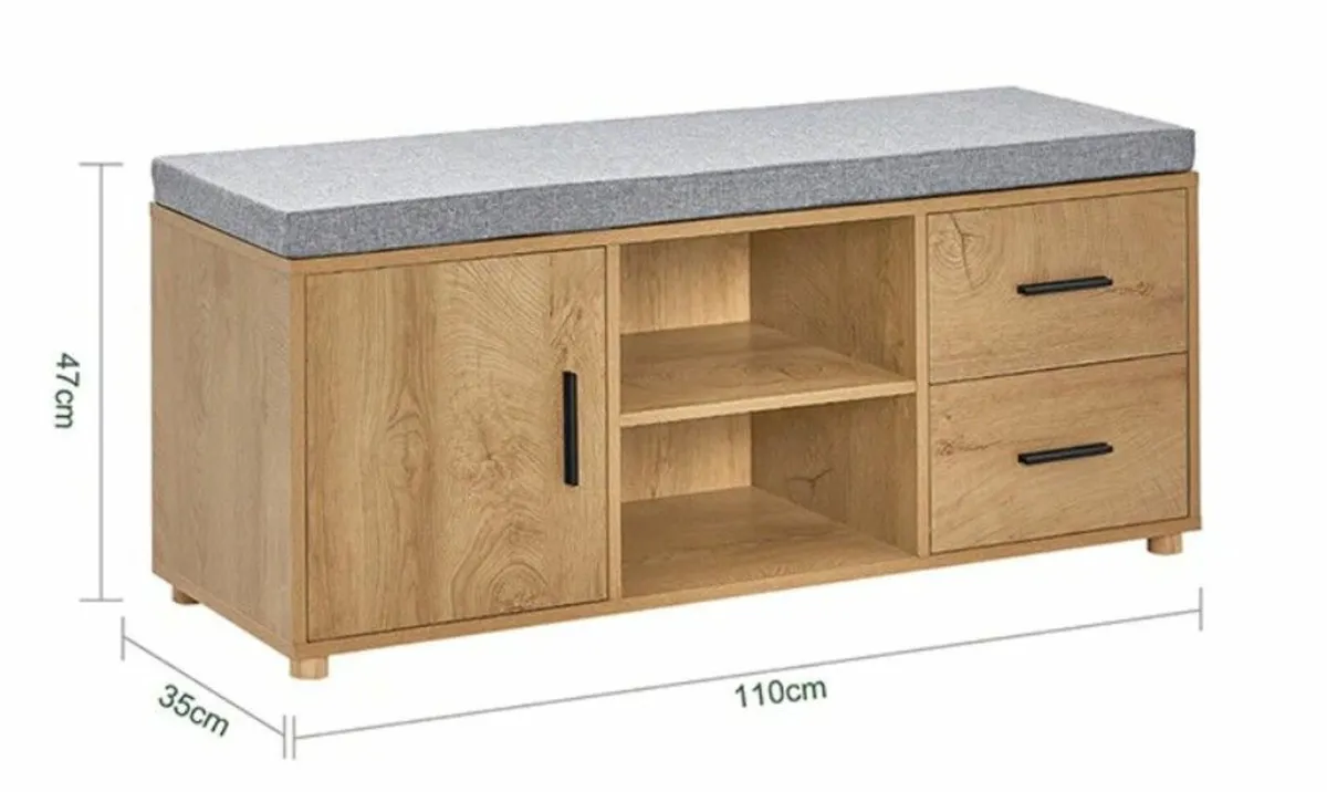 Shoe Bench Shoe Chest with drawers - Image 2