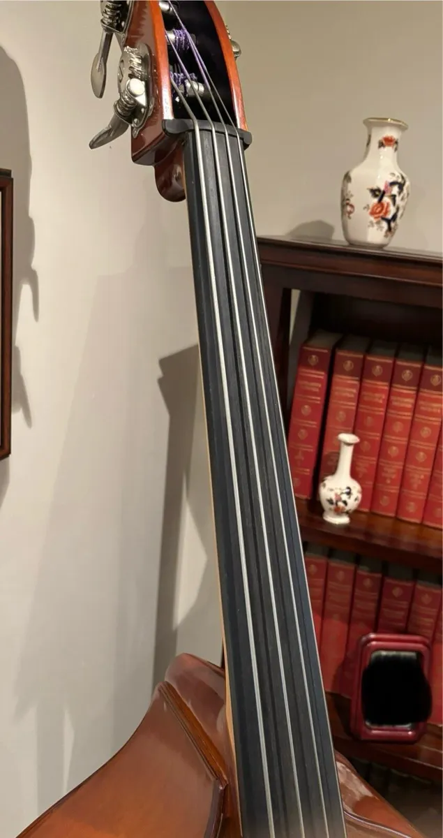 Double bass 3/4 size with stand and soft case - Image 2
